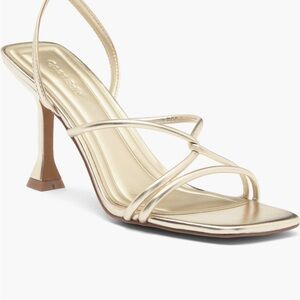 Gold Strappy Heels